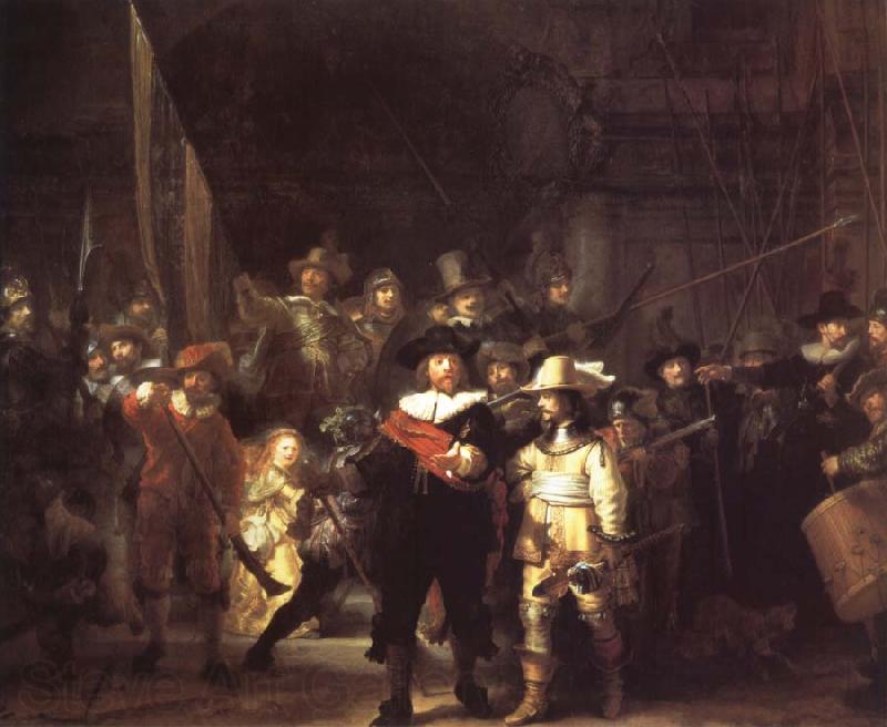 REMBRANDT Harmenszoon van Rijn The night watch Norge oil painting art